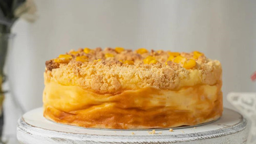 玉米酥粒酸奶蛋糕 – 奶油蛋糕生产线 - 杭州驰飞超声波