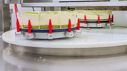 带切纸机的自动芝士蛋糕切割机 - 超声切割设备 - 驰飞超声波切割